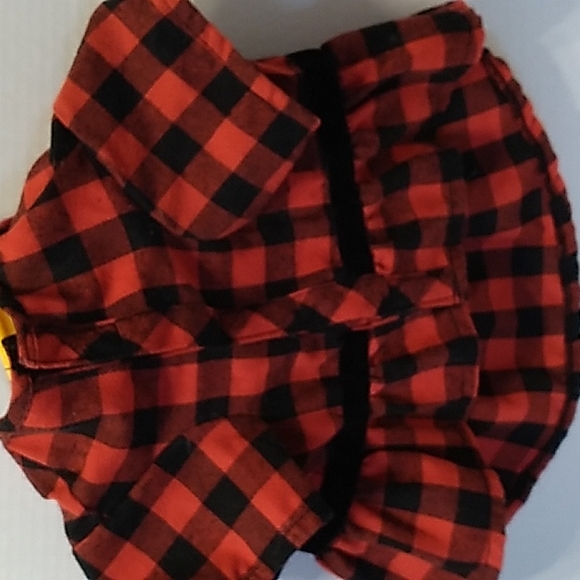 MERRY Bright red plaid dog dress - Picture 3 of 6